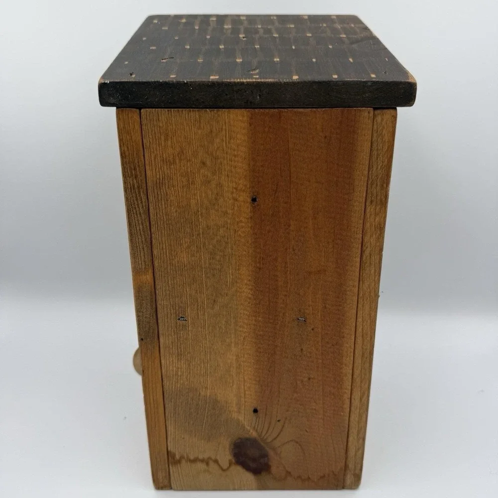Beaver Creek Wooden Wall Mount Toilet Paper Holder w/ Storage Heart Cutout Brown